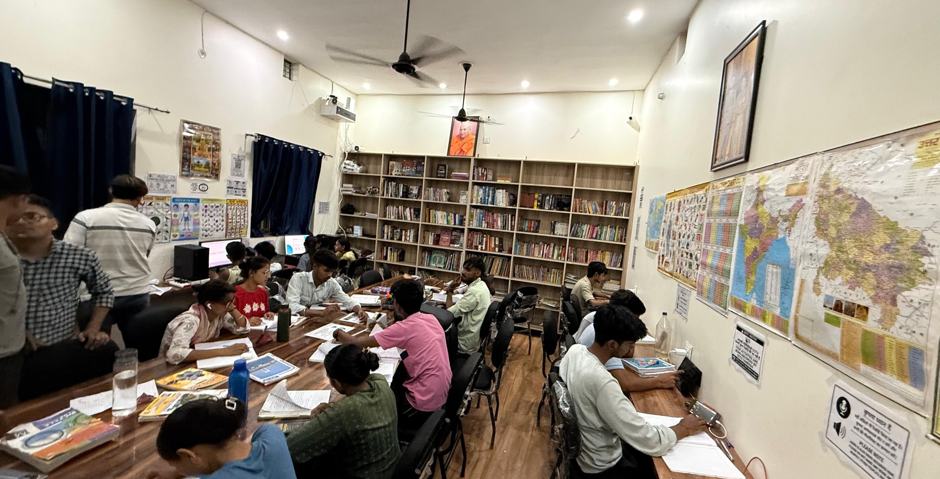 Students studying at NeelGyan Library
