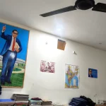 Dr. Ambedkar watches over the reading hall