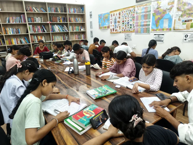 Aspirants at the main study table Aspirants at the main study table